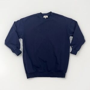 Supesu Cubby Sweater Oversized Blue Fleece Interior Pockets Sweatshirt Sz M Cozy